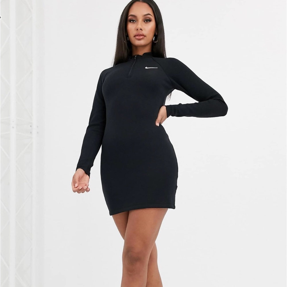 NEW with Tags Nike Black Half-zip Long Sleeve Dress Size Small